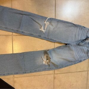 Stylish Light Blue Distressed Hollister Jeans